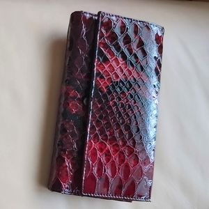 Black/red Crocco Leather Large Wallet